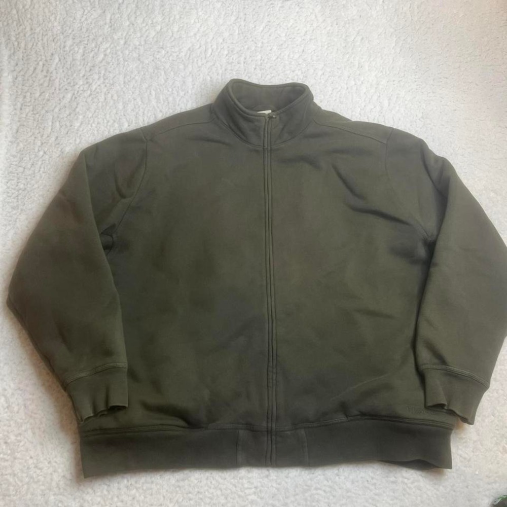 L.L. Bean Katadhin iron works men's olive green full zip Sherpa lined vintage xl